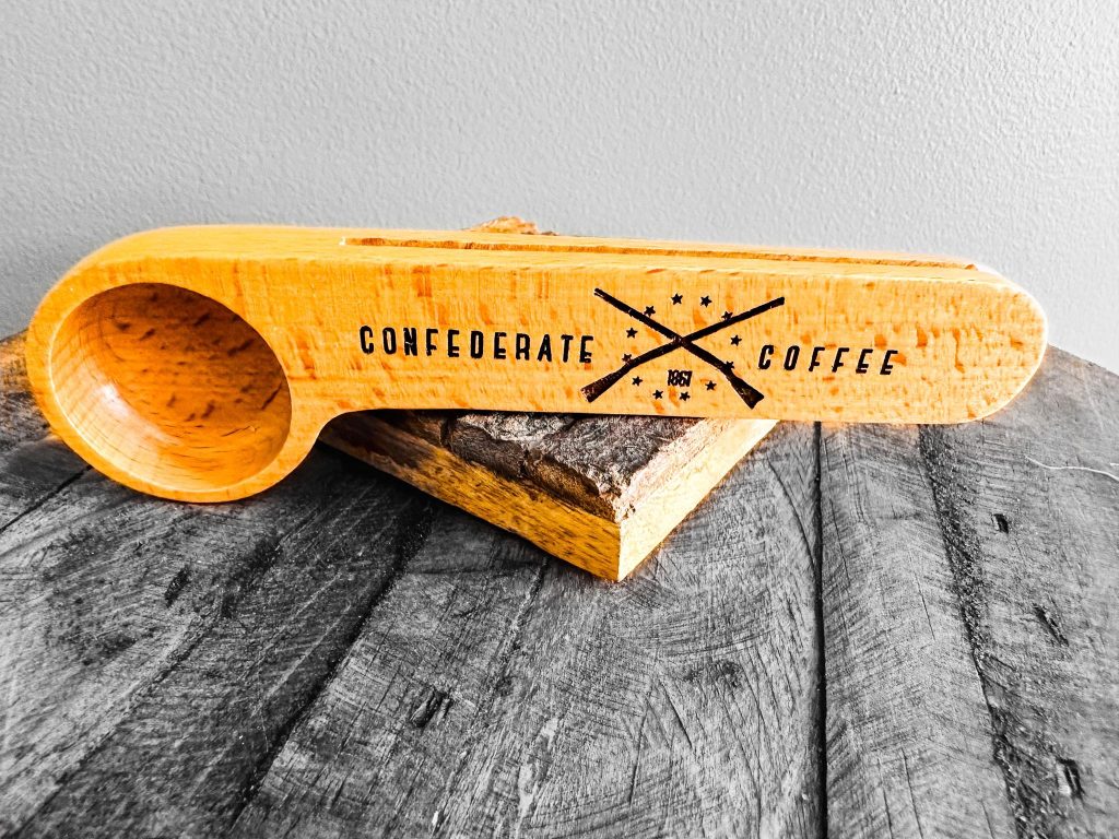 Wooden Coffee Scoop & Bag Clip Confederate Coffee Company