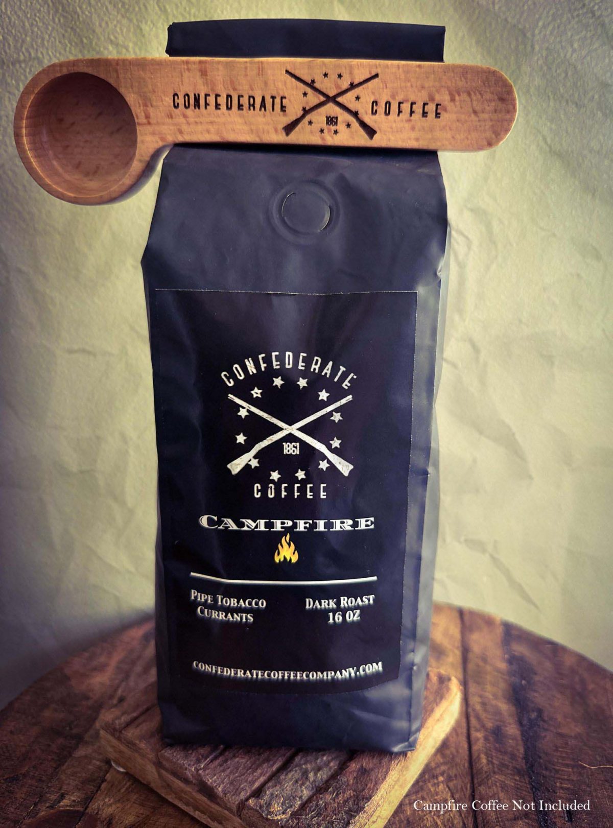 Wooden Coffee Scoop & Bag Clip Confederate Coffee Company